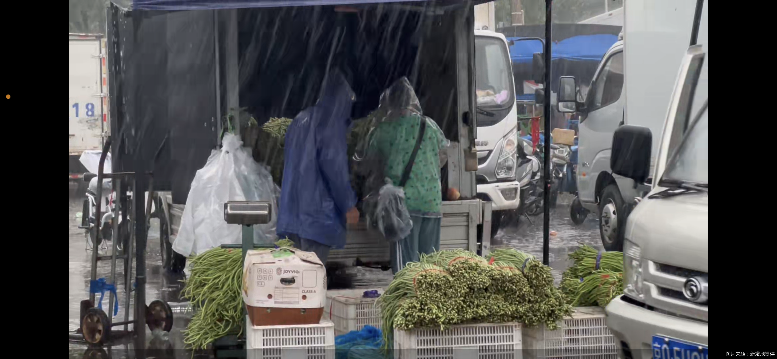 雨天不断供 批发市场提前设排水装置、蔬菜