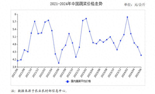 2024年6月蔬菜市场供需及价格走势预测